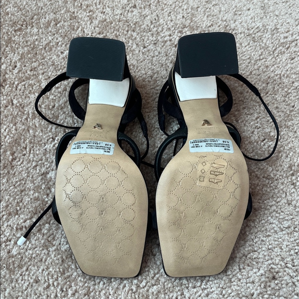 Arezzo Ankle Tie Heels - Picture 7 of 10
